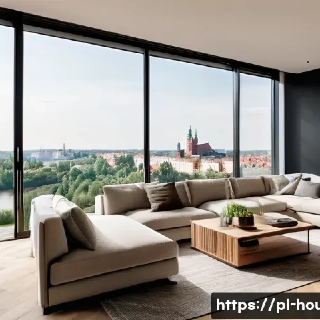 부동산 감정평가 기준 - **Prompt:** A stunning, modern open-plan living room situated in a high-rise apartment overlooking t...